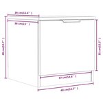 vidaXL Tables de chevet 2 Pièces Chêne marron 40x39x40 cm