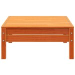 vidaXL Repose-pied de jardin cire marron bois de pin massif