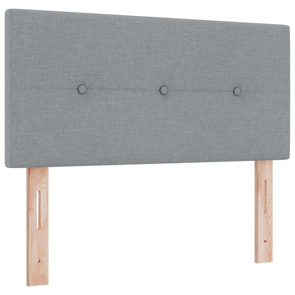 vidaXL Tête de lit capitonnée gris clair 80 cm en tissu