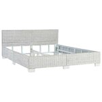 vidaXL Cadre de lit Gris Rotin naturel 160 x 200 cm