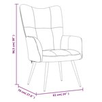vidaXL Chaise de relaxation Vert clair Velours