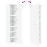 vidaXL Buffet haut blanc 40x42 5x185 cm bois d'ingénierie
