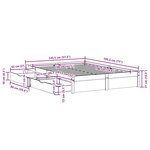 vidaXL Cadre de lit sans matelas blanc 140x190 cm bois de pin massif