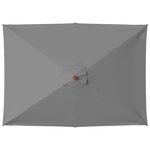 vidaXL Parasol d'extérieur avec mât en bois 150x200 cm anthracite