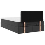 VidaXL Cadre de lit ottoman avec matelas noir 120x200 cm similicuir