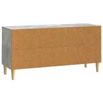 vidaXL Meuble TV 102 x 34 5 x 50 cm Gris béton Bois d'ingénierie