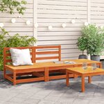 vidaXL Canapé de jardin sans accoudoirs repose-pieds bois pin massif
