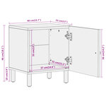 vidaXL Tables de chevet 2 Pièces 40x33x46 cm Bois de manguier solide