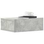 vidaXL Table de chevet flottante Gris béton Bois d'ingénierie