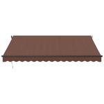 vidaXL Auvent manuel rétractable avec LED marron 400x300 cm