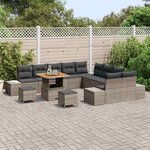 vidaXL Ensemble de canapé de jardin 13 Pièces Gris clair et gris foncé