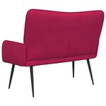 vidaXL Sofa 2 places Bordeaux 115 x 61 x 87 cm Velours (V)