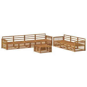 vidaXL Ensemble de canapés d'extérieur 8 pc Naturel