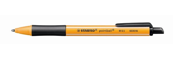Stylo Bille Rétractable POINTBALL Tracé 0 5 mm Noir STABILO