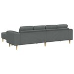 vidaXL Canapé de salon 3 Pièces Gris foncé Polyester