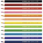Etui carton x 8 crayons de couleur STABILO Jumbo + 1 taille crayon STABILO