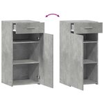 vidaXL Buffet gris béton 45x42 5x93 cm bois d'ingénierie