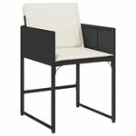 vidaXL Ensemble de salle à manger pour jardin 5 Pièces Noir Poly rotin