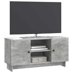 vidaXL Meuble TV 102 x 34 5 x 50 cm Gris béton Bois d'ingénierie