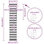 vidaXL Store zèbre gris foncé largeur du tissu 45 9 cm polyester