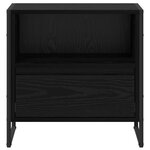 vidaXL Table de chevet Chêne noir 50 x 39 5 x 50 cm Bois d'ingénierie