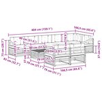 vidaXL Ensemble de canapés d'extérieur 9 pc Naturel et Anthracite
