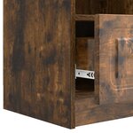 vidaXL Meuble TV Chêne fumé 102 x 34 5 x 47 cm Bois d'ingénierie