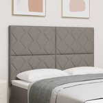 vidaXL Tête de lit avec des lumières à LED Réglable Taupe 144 cm tissu