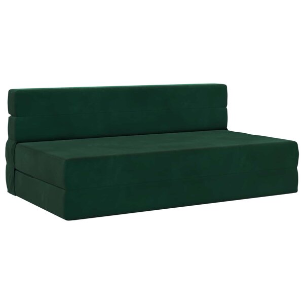 vidaXL Canapé-lit pliable Vert foncé 152 x 86 5 x 60 cm Tissu