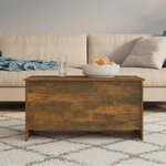 vidaXL Table basse Chêne fumé 102x55 5x52 5 cm Bois d'ingénierie
