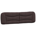 vidaXL Coussin de tête de lit marron foncé 180 cm tissu