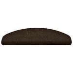 vidaXL Tapis d'escalier auto-adhésifs 20 pièces 65 x 21 x 4 cm Marron Demi-rond Grand