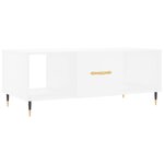 vidaXL Table basse blanc 102x50x40 cm bois d'ingénierie