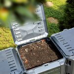 vidaXL Composteur de jardin Noir 380 L
