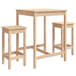 vidaXL Ensemble de bar de jardin 3 Pièces bois de pin massif