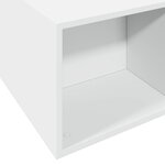 vidaXL Cadre de lit blanc 200x200 cm bois d'ingénierie