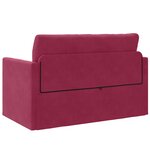 vidaXL Canapé-Lit Rouge bordeaux 124 x 204 x 61 cm Velours