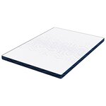vidaXL Coussins de Matelas Blanc et bleu 140 x 200 cm