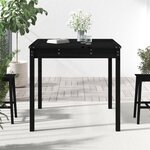 vidaXL Table de jardin noir 82 5x82 5x76 cm bois massif de pin