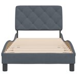 vidaXL Cadre de lit sans matelas gris foncé 80x200 cm velours
