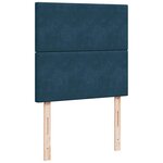 vidaXL Sommier à lattes de lit avec matelas bleu 90x190 cm velours