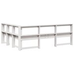 vidaXL Tête de lit de bibliothèque forme de L 135 cm bois massif pin