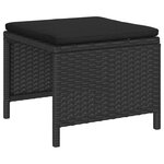 vidaXL Ensemble de canapé de jardin 6 Pièces Noir polyrotin