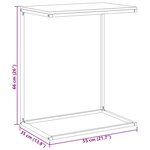 vidaXL Table d'appoint Noir 55x35x66 cm Bois d'ingénierie