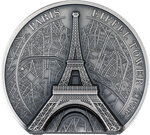 Pièce de monnaie en Argent 10 Dollars g 62.2 (2 oz) Millésime 2024 Historical Monuments EIFFEL TOWER (PRÉCOMMANDE)