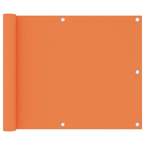 vidaXL Écran de balcon Orange 75x600 cm Tissu Oxford