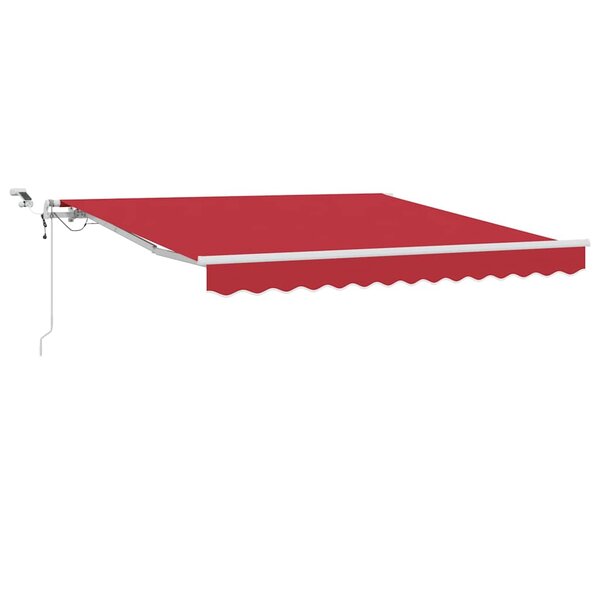 vidaXL Auvent Rétractable Rouge 300 x 250 cm Polyester et métal