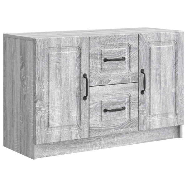 vidaXL Buffet Sonoma gris 89 x 34 5 x 57 cm Bois d'ingénierie