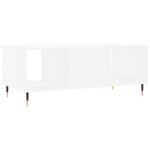 vidaXL Table basse blanc 102x50x40 cm bois d'ingénierie