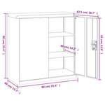 vidaXL Classeur anthracite 90x40x90 cm acier